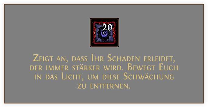 Die Dunkelheit ist ein besonderer Schadenstyp mit eigenem Widerstand. Diesen Widerstand kannst du am Generator aufwerten.
