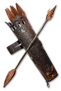 Carcaj de flechas de fuego